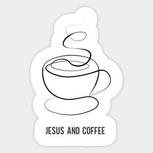 Jesus and coffee Sticker